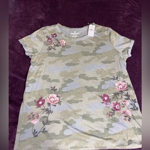 Womens Camo Embroidered Shirt